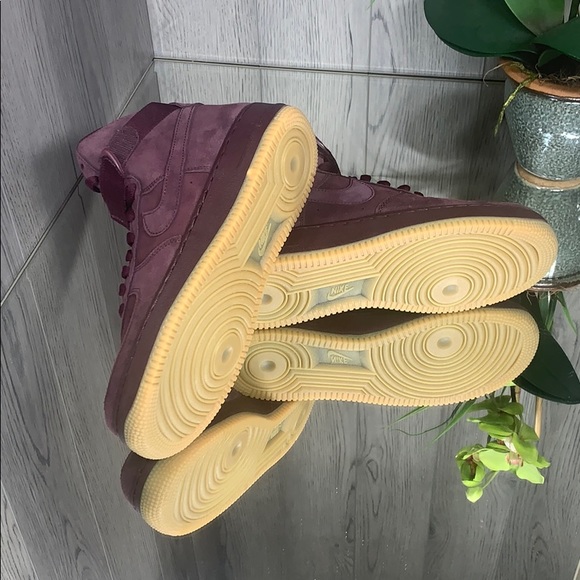 ❤️ Nike Air Force 1 High LV8 (GS) burgundy crush/b - Picture 7 of 8